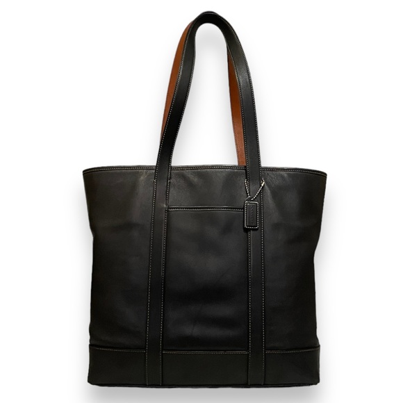 Coach Bags Coach Large Black Leather Hamptons Open Top Tote Bag